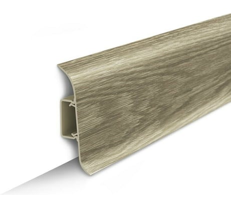 Плинтус с центральной планкой IDEAL Классик 55 мм, 2.2 м, 208 дуб мокко К-П55п 208 дуб МОК