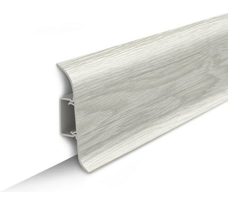 Напольный плинтус с центральной планкой IDEAL Классик 70 мм, 2.2 м, 230 дуб айсберг К-П70п 230