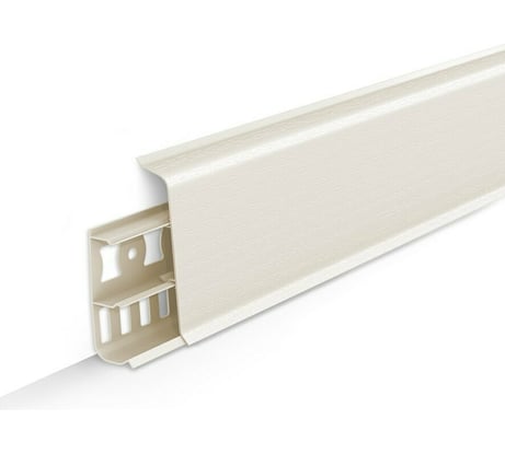 Напольный плинтус DECONIKA (70 мм; 2,2 м; 033 кремово-белый; 1 шт.) Д-П70 033 КРМ БЕЛ