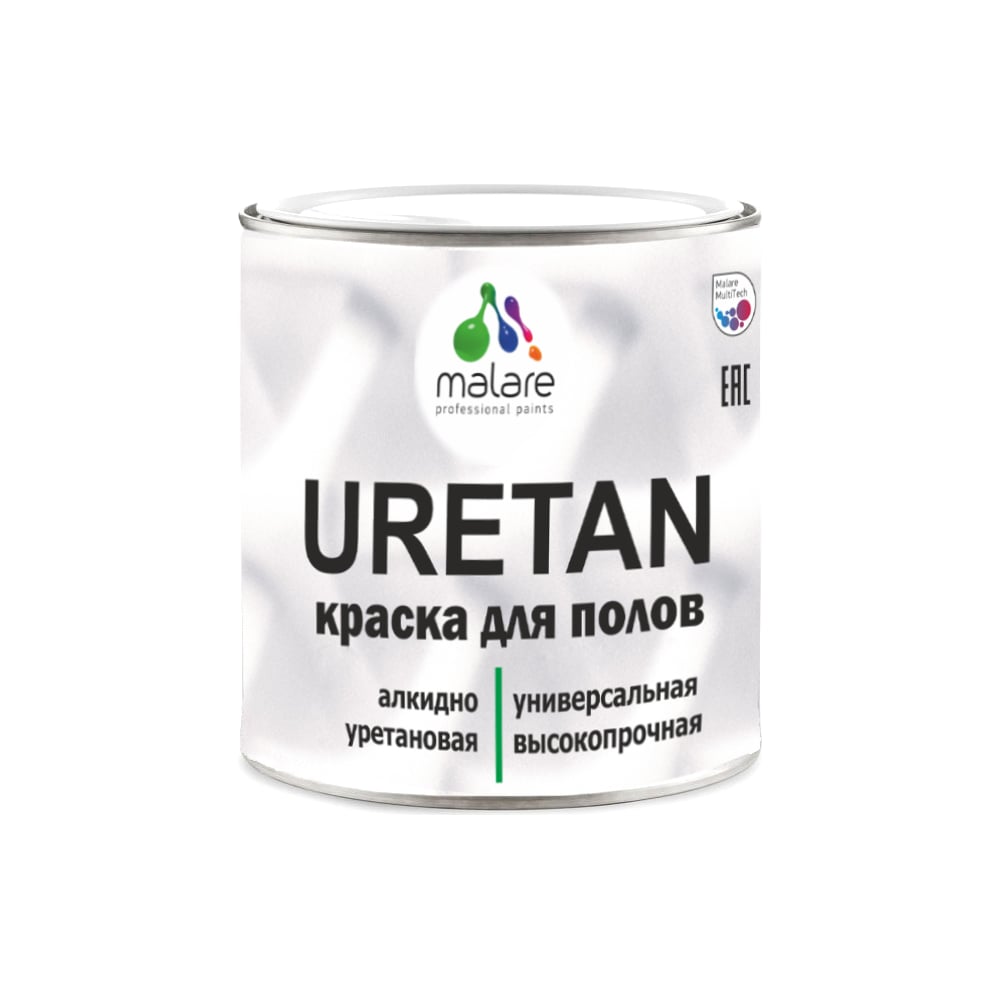 Краска MALARE URETAN для пола, полуглянцевая, оранжевый, 0,9 кг ...