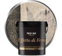 Финишное покрытие Ticiana DeLuxe Effetto di ferro черный металлик, 0.9 л 4300004186