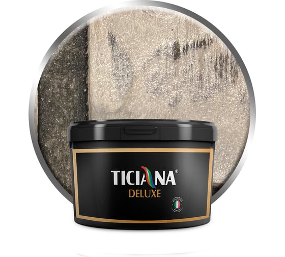 Финишное покрытие Ticiana DeLuxe Effetto di ferro черный металлик, 0.4 л 4300009558 1