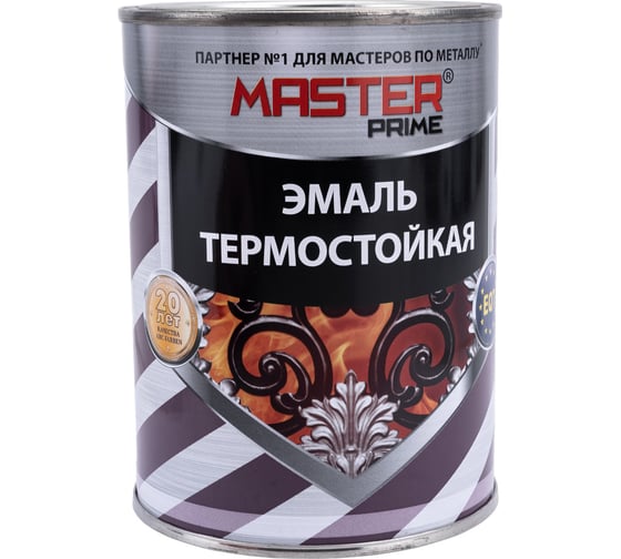 Термостойкая эмаль Master Prime белый, 0.8 кг 4300006840