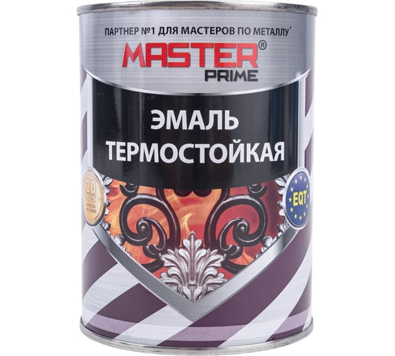 Термостойкая эмаль Master Prime черный, 0.8 кг 4300005510
