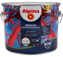 Эмаль по ржавчине ALPINA (быстросохнущая; RAL 9003; 2.5 л) 948104271
