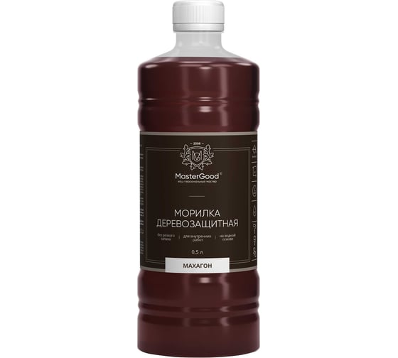Морилка MasterGood MG махагон, 0.5 л гот. MG-морилка-0,5/мах