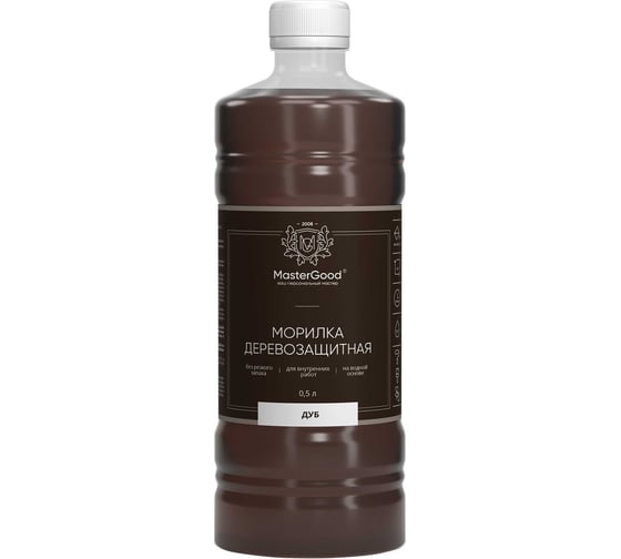 Морилка MasterGood MG Дуб, 0.5 л гот. MG-морилка-0,5/дуб