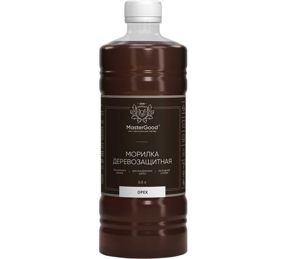 Морилка MasterGood MG Орех, 0.5 л MG-морилка-0,5/орех