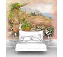 Фотообои "Вид из сада на античные руины" 400x290 ШxВ ООО Первое ателье pw28567-4