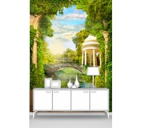 Фотообои природа "Ротонда на реке с лебедями" 200x270 ШxВ ООО Первое ателье pw78619