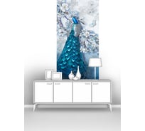 Фотообои птицы "Голубой павлин" 100x190 ШxВ ООО Первое ателье pw97382