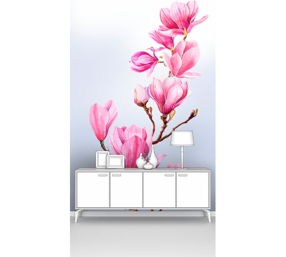 Фотообои цветы "Веточка магнолии" 200x300 ШxВ ООО Первое ателье pw97346 1