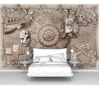 Фотообои лофт "Венецианские мотивы - лепнина на штукатурке" 400x270 ШxВ ООО Первое ателье pw97373