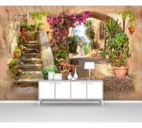 Фотообои "Живописная улица с множеством растений" 150x100 ШxВ ООО Первое ателье pw28712-1