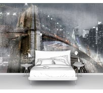 Фотообои город "Мост среди ночного города" 400x270 ШxВ ООО Первое ателье pw78675