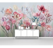 Фотообои цветы "Акварель-тюльпаны" 155x100 ШxВ ООО Первое ателье pw97344-1