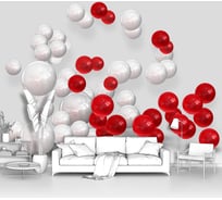 Фотообои 3d "Абстракция из разноцветных шаров" 300x240 ШxВ ООО Первое ателье pw94742-3