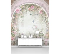 Фотообои цветы птицы "Вид с балкона на райский сад" 200x280 ШxВ ООО Первое ателье pw94756-2