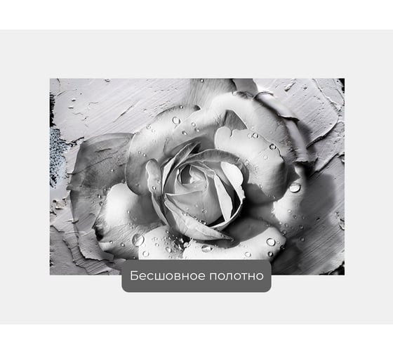 Фотообои 3d абстракции розы "Черно-белая роза" 150x100 ШxВ ООО Первое ателье pw97369-1