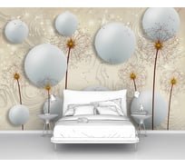 Фотообои 3d абстракции цветы "Шары с одуванчиками" 300x195 ШxВ ООО Первое ателье pw97361-3
