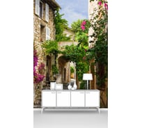 Фотообои "Цветущий дворик со ступенечками" 100x170 ШxВ ООО Первое ателье pw141246-1