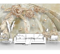 Фотообои 3d абстракции мрамор "Мраморный цветочный тоннель" 300x190 ШxВ ООО Первое ателье pw141431-3