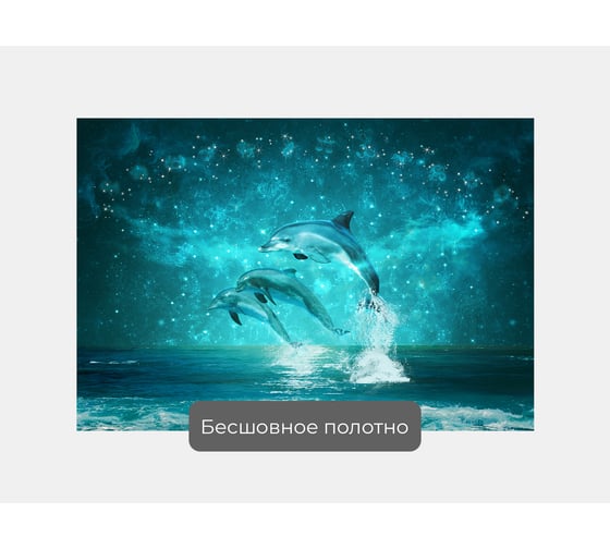 Фотообои "Три дельфина под созвездиями" 150x100 ШxВ ООО Первое ателье pw72270-1