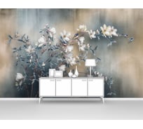 Фотообои лофт "Цветущая ветка на гранжевом фоне" 300x190 ШxВ ООО Первое ателье pw141405-3