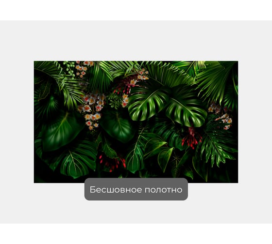 Фотообои листья "Заросли тропической монстеры" 200x120 ШxВ ООО Первое ателье pw141445-2