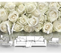 Фотообои цветы розы "Панно из белых роз" 200x130 ШxВ ООО Первое ателье pw94016-2