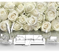 Фотообои цветы розы "Панно из белых роз" 300x205 ШxВ ООО Первое ателье pw94016-3