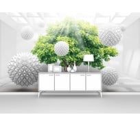 Фотообои 3d абстракции "Дерево и шары ежи" 200x115 ШxВ ООО Первое ателье pw94418-2