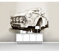 Фотообои машина "Винтажный автомобиль в сепии" 300x205 ШxВ ООО Первое ателье pw94420-3