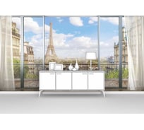 Фотообои окно Париж "Вид на Париж с ажурного балкона" 400x210 ШxВ ООО Первое ателье pw141343-4