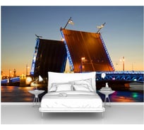 Фотообои город "Разведенный Дворцовый мост" 150x100 ШxВ ООО Первое ателье pw72682-1