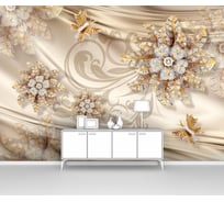 Фотообои абстракции "Брошки на шелке" 400x280 ШxВ ООО Первое ателье pw141425-4