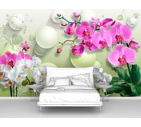 Фотообои 3d абстракции цветы "Орхидеи с белыми шарами" 300x190 ШxВ ООО Первое ателье pw141434-3
