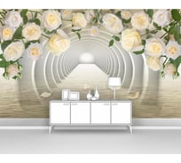 Фотообои 3d абстракции цветы "Нежные розочки с тоннелем" 300x185 ШxВ ООО Первое ателье pw141440-3