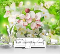 Фотообои "Солнечный день в цветочном саду" 300x225 ШxВ ООО Первое ателье pw28831-3