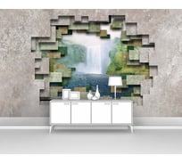 Фотообои природа "Водопад в фигурном проломе" 200x120 ШxВ ООО Первое ателье pw141411-2