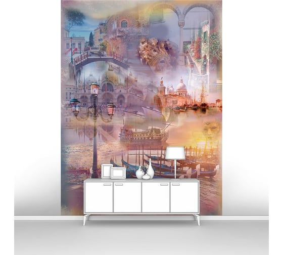 Фотообои город "Коллаж с различными видами Венеции" 200x270 ШxВ ООО Первое ателье pw28573-2 1