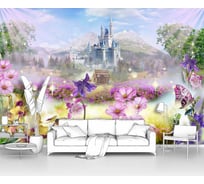 Фотообои "Цветочный сад перед замком" 400x270 ШxВ ООО Первое ателье pw28823-4