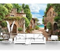 Фотообои город "Улица к морю в старом городе" 200x125 ШxВ ООО Первое ателье pw70472-2