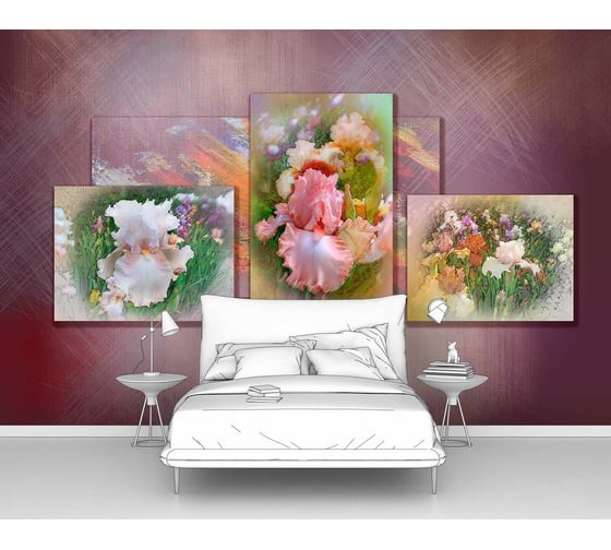 Фотообои цветы "Картины с различными цветами" 300x195 ШxВ ООО Первое ателье pw28550-3 1