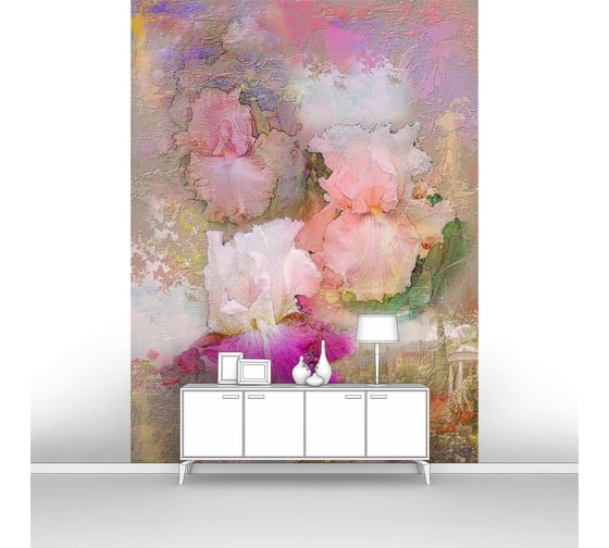 Фотообои "Нарисованные цветы" 200x270 ШxВ ООО Первое ателье pw28551-2 1