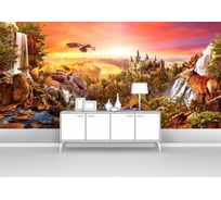 Фотообои природа "Закат над водопадами" 300x150 ШxВ ООО Первое ателье pw94491-3