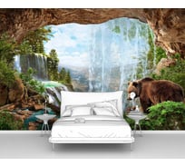 Фотообои природа "Медведь в пещере" 150x100 ШxВ ООО Первое ателье pw70599-1