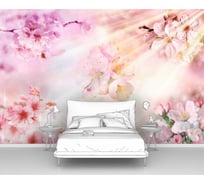 Фотообои сакура "Солнце и цветы вишни" 300x200 ШxВ ООО Первое ателье pw94490-3