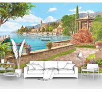 Фотообои море "Южное побережье с лодками" 300x210 ШxВ ООО Первое ателье pw70445-3