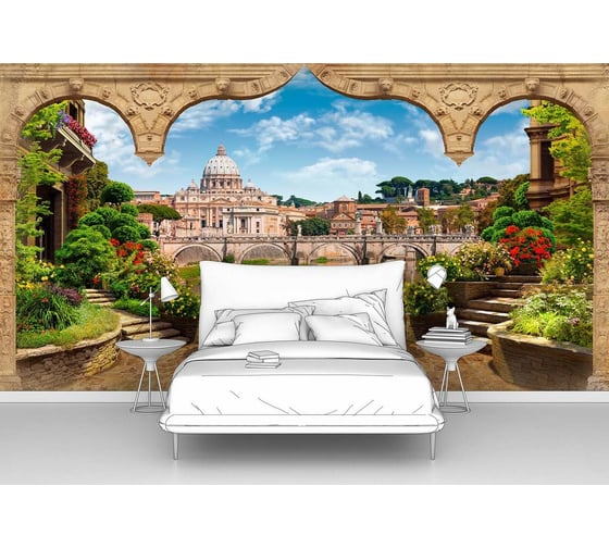 Фотообои море "Лестницы, спускающиеся к воде" 400x215 ШxВ ООО Первое ателье pw70482-4 1